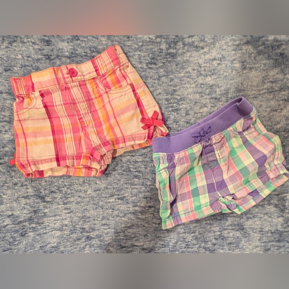 Faded Glory And Jumping Beans 24M Kids Plaid Shorts